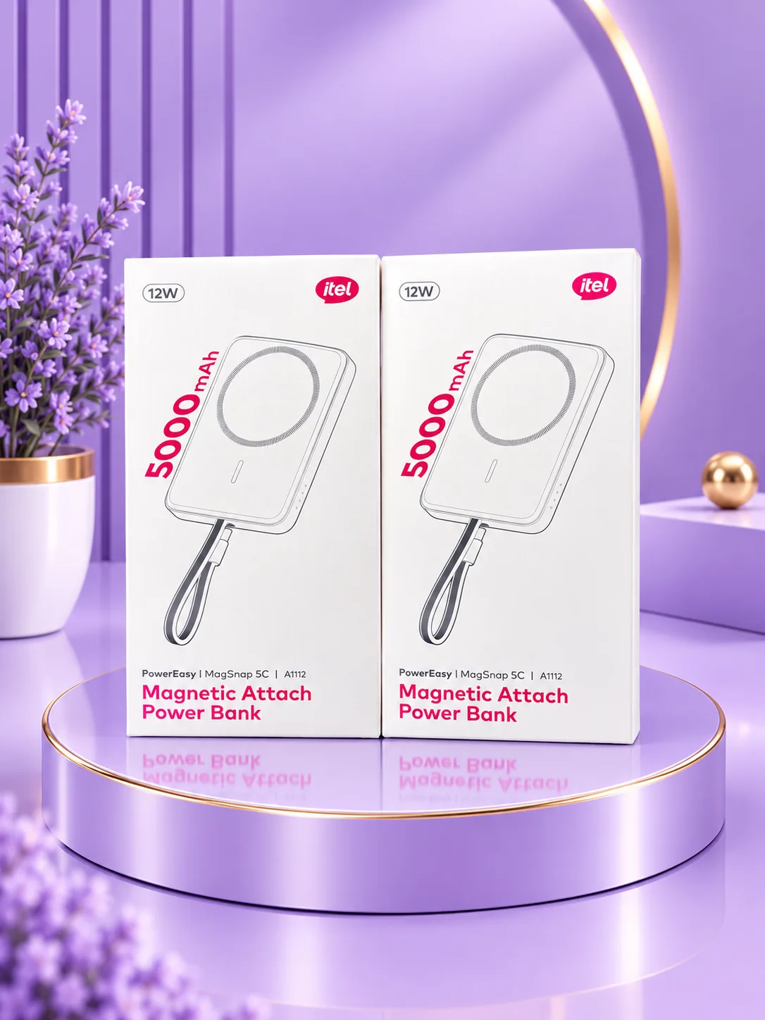 itel PowerEasy I MagSnap 5C Magnetic Power Bank 5000mAh (A1112), photo 3