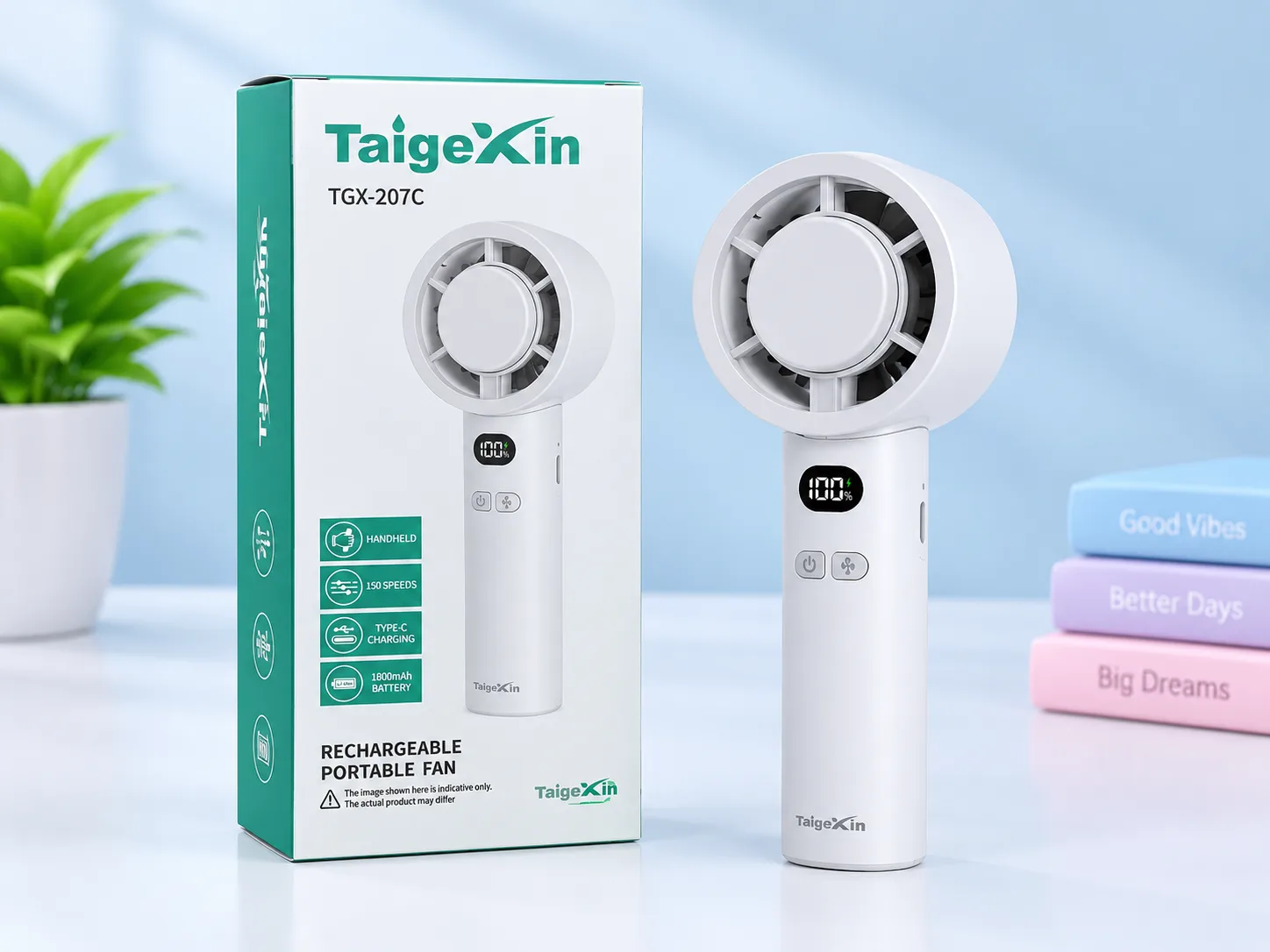 TaigeXin TGX-207C Rechargeable Portable Hand Fan
